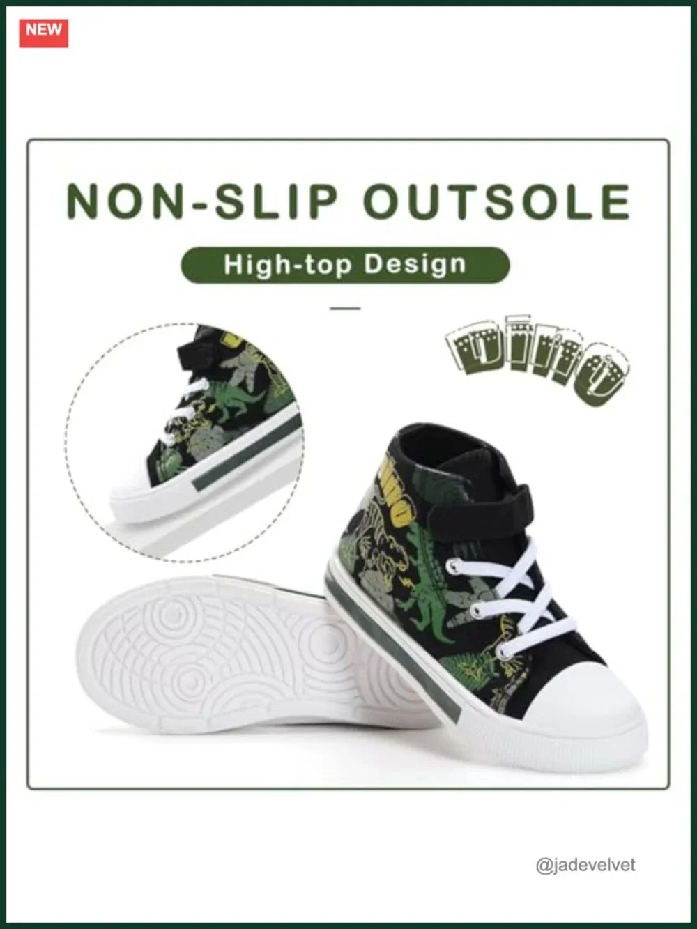 Kids Light-Up High-Top Canvas Sneakers with Hook-and-Loop Closure